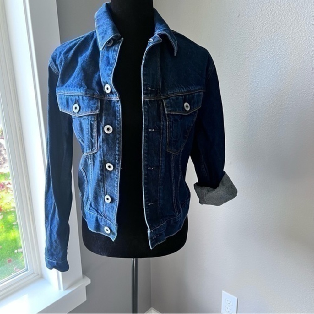 Express dark wash denim jacket size XS